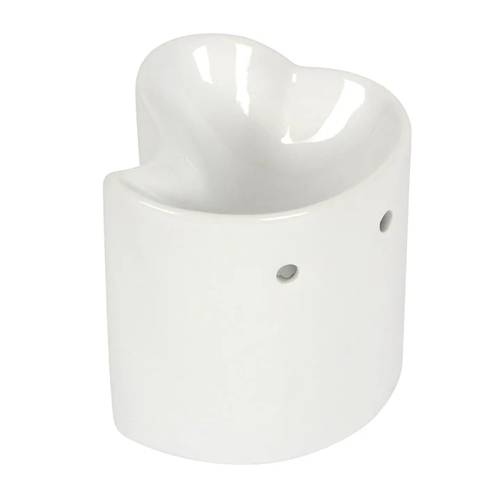 White Heart Tealight Wax Warmer - Image 3