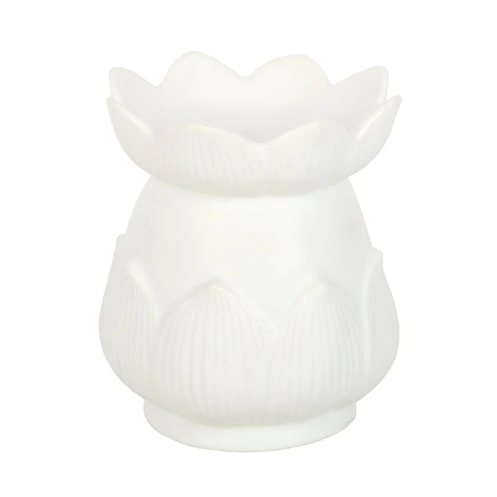 White Lotus Flower Tealight Wax Warmer - Image 3