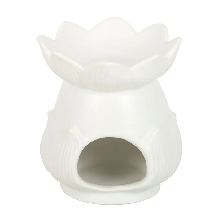 White Lotus Flower Tealight Wax Warmer - Image 5